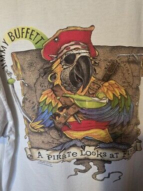 XXL vintage 1999 Jimmy Buffett Margaritaville "A Pirate Looks at Fifty" graphic